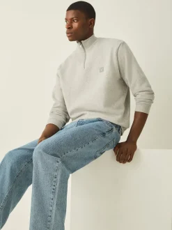 Gris - Sweat-shirt Lyle & Scott Vêtements d'intérieur à col zippé