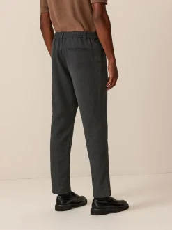 Gris - Taille élastiquée Vêtement de survêtement élégant sur le devant uni