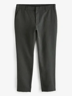 Gris - Taille élastiquée Vêtement de survêtement élégant sur le devant uni