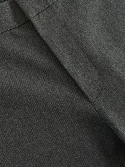 Gris - Taille élastiquée Vêtement de survêtement élégant sur le devant uni