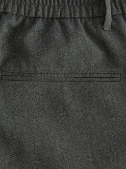 Gris - Taille élastiquée Vêtement de survêtement élégant sur le devant uni