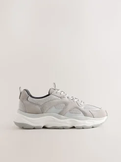 Gris - Tapis de couloir avec bordure en daim