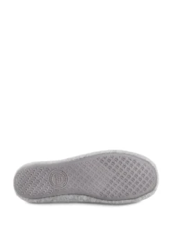 Gris - Totes Isotoner Terry Ballet chaussons à nœud