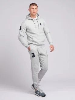 Gris - U.S. Polo Assn. Sweat à capuche Classic Fit Player homme 3 % 100à capuche