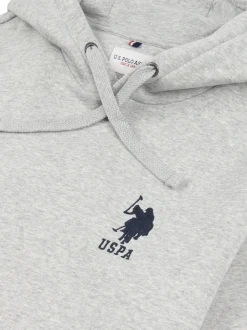 Gris - U.S. Polo Assn. Sweat à capuche Classic Fit Player homme 3 % 100à capuche