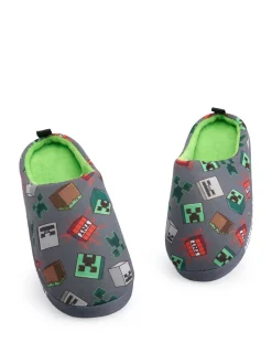 Gris - Vanilla Underground Minecraft Pantoufles Garçons