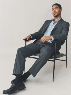 Gris - Veste de costume extensible Motionflex texturée