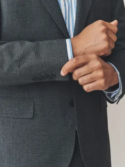 Gris - Veste de costume extensible Motionflex texturée