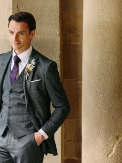 Gris - Veste de costume texturée Skopes Fox habillée