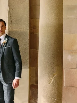 Gris - Veste de costume texturée Skopes Fox habillée