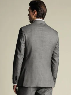 Gris - Veste slim Charles Tyrwhitt Sharkskin