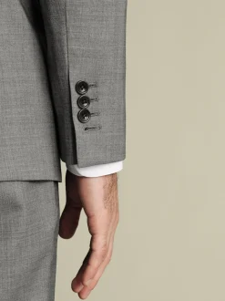 Gris - Veste slim Charles Tyrwhitt Sharkskin