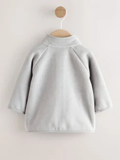 Gris - Veste zippée bébé en micro polaire (0mois-2ans)