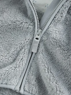 Gris - Veste zippée en polaire bébé