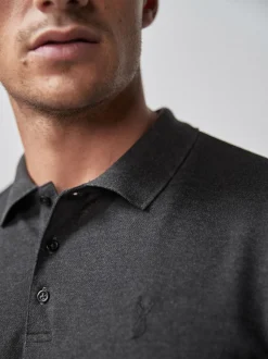 Gris anthracite - Ajustement régulier - Polo Manches courtes Pique