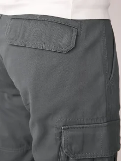 Gris anthracite - Skinny Fit (Skinny Fit) - Pantalon cargo stretch en coton