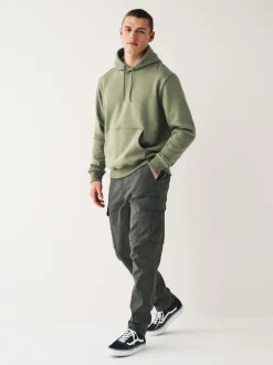 Gris anthracite - Slim Fit (Slim Fit) - Pantalon cargo stretch en coton