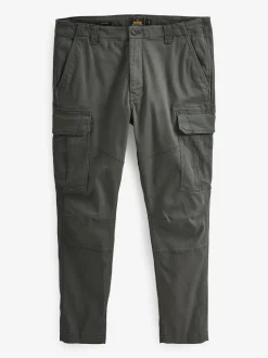 Gris anthracite - Slim Fit (Slim Fit) - Pantalon cargo stretch en coton