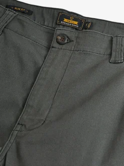 Gris anthracite - Slim Fit (Slim Fit) - Pantalon cargo stretch en coton