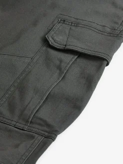 Gris anthracite - Slim Fit (Slim Fit) - Pantalon cargo stretch en coton