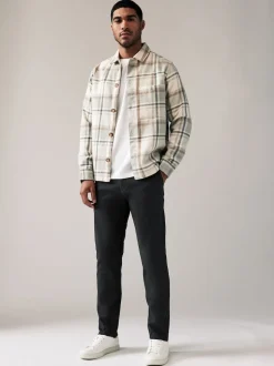 Gris anthracite - Slim Fit (Slim Fit) - Pantalon chino stretch