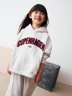 Gris avec noms de villes - Sweat à capuche (3-16 ans)