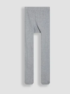 Gris chiné - Collant JoJo Maman Bébé uni en coton riche