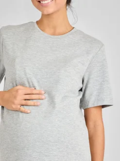 Gris chiné - T-shirt de maternité oversize JoJo Maman Bébé