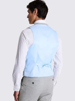 Gris clair - Ajusté - Gilet de costume extensible MOSS