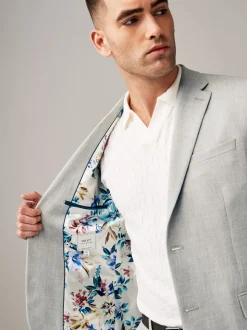 Gris clair - Ajustement régulier - Veste de costume stretch Motionflex