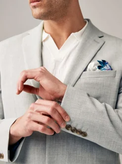 Gris clair - Ajustement régulier - Veste de costume stretch Motionflex