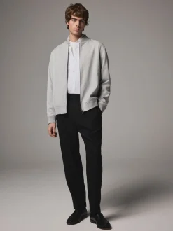 Gris clair - Blouson bomber élégant