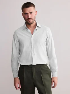 Gris clair à carreaux - Chemise Signature Premium texturée