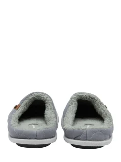 Gris clair - Chaussons mules matelassés Dunlop homme