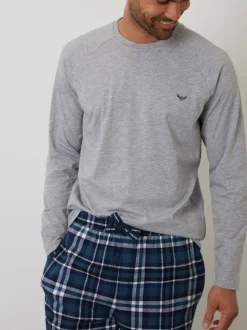 Gris clair - Ensemble pyjama Threadbare Blend manches longues