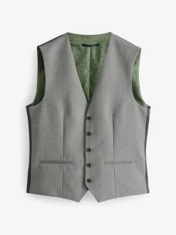 Gris clair - Gilet de costume en laine Blend texturée