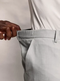 Gris clair - Moulant - Pantalons extensibles à taille élastiquée Motionflex