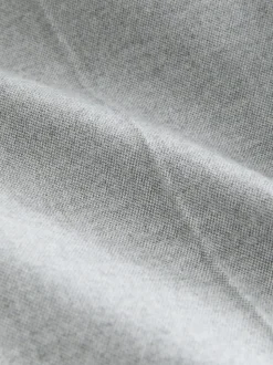 Gris clair - Pantalon élégant en coton brossé coupe classique