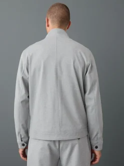 Gris clair - Premium Smart Col cheminée zippé avec laine