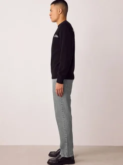 Gris clair - Slim Fit (Slim Fit) - délavé vintage Denim Jeans