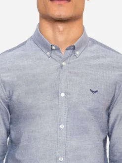 Gris clair - Threadbare Oxford Manches longues Chemises