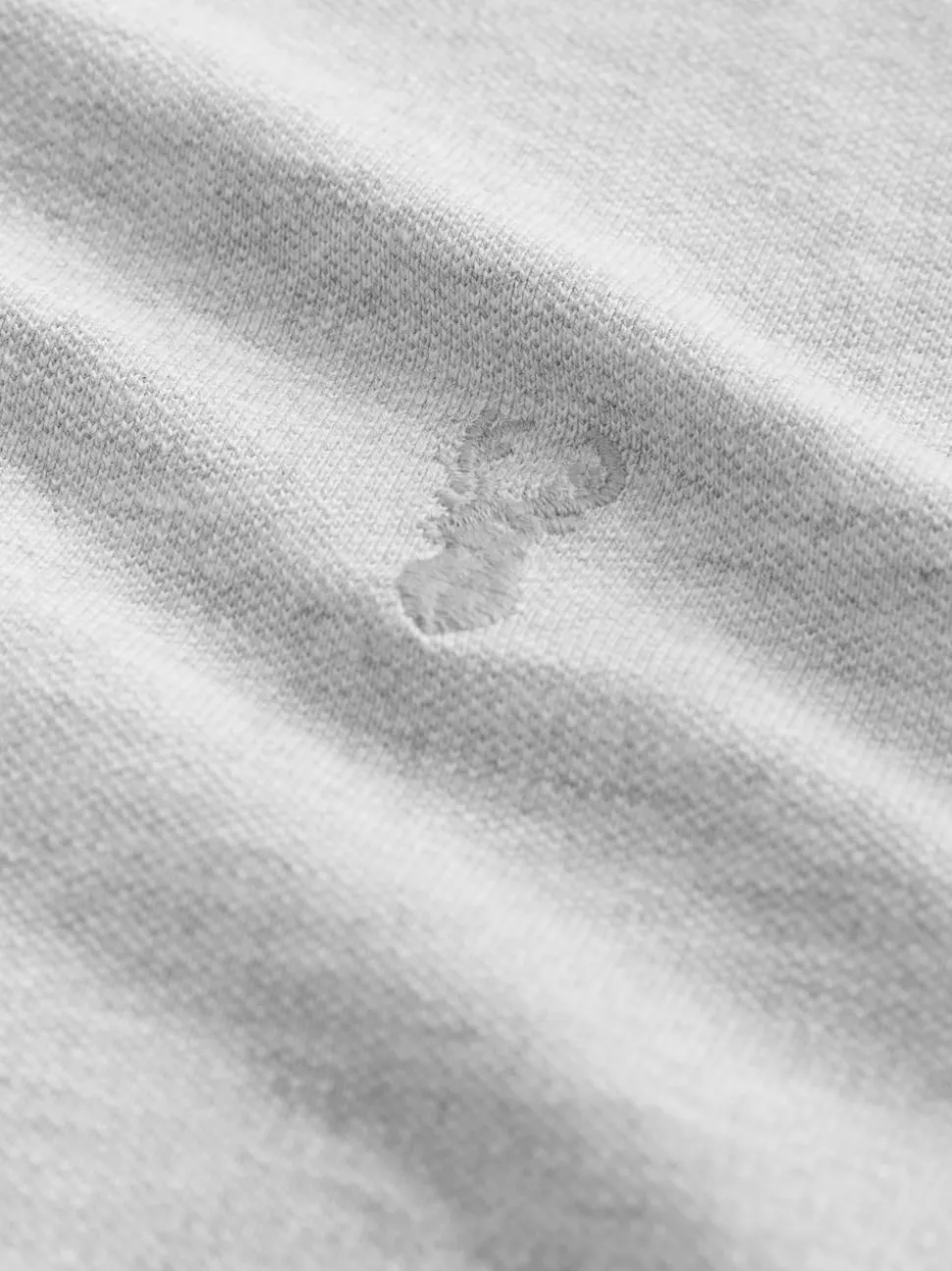 Gris clair chiné - Ajustement régulier - Polo Manches courtes Pique