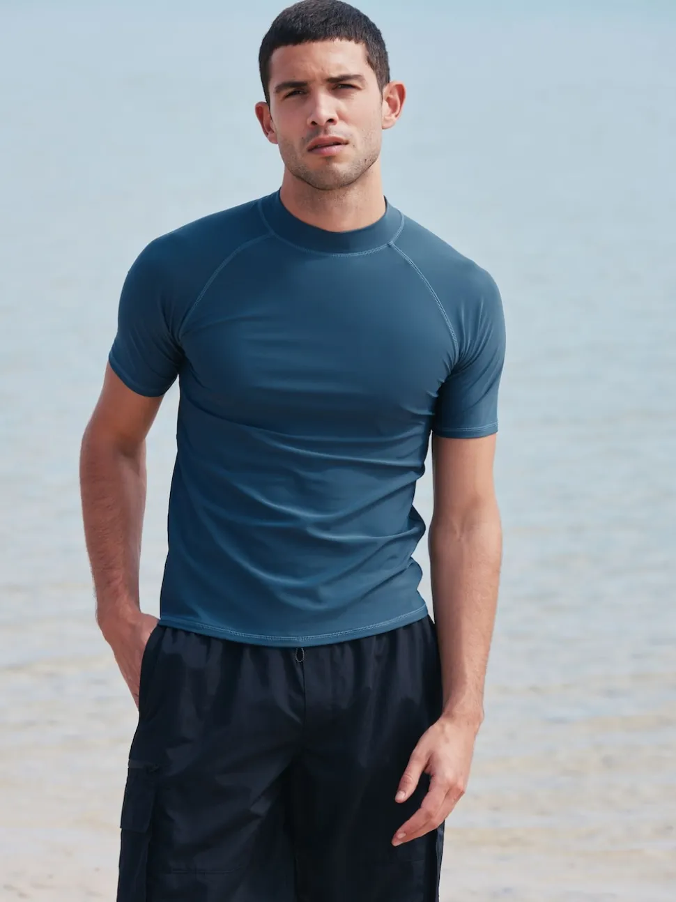 Gris d'ardoise - Active Manche courte Rash gilet