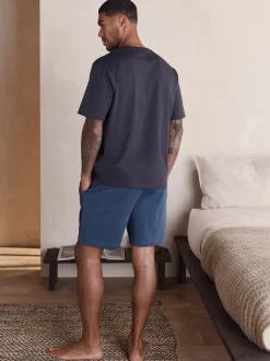 Gris d'ardoise - Ensemble pyjama en jersey à manches courtes