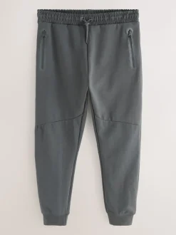 Gris d'ardoise - Pantalon de jogging en interlock doux au toucher à poignets