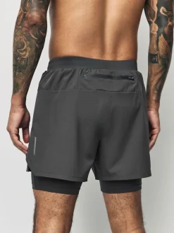 Gris d'ardoise - Shorts Active 2-en-1
