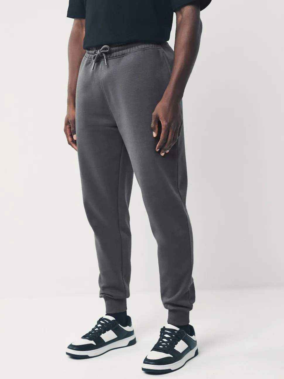 Gris d'ardoise - Slim Fit (Slim Fit) - Pantalon de Joggings en coupe ajustée à dos brosse