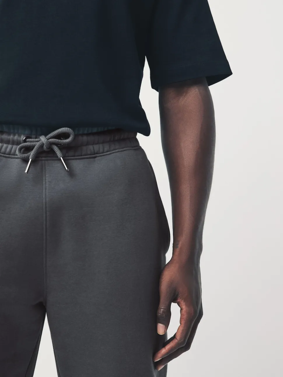 Gris d'ardoise - Slim Fit (Slim Fit) - Pantalon de Joggings en coupe ajustée à dos brosse