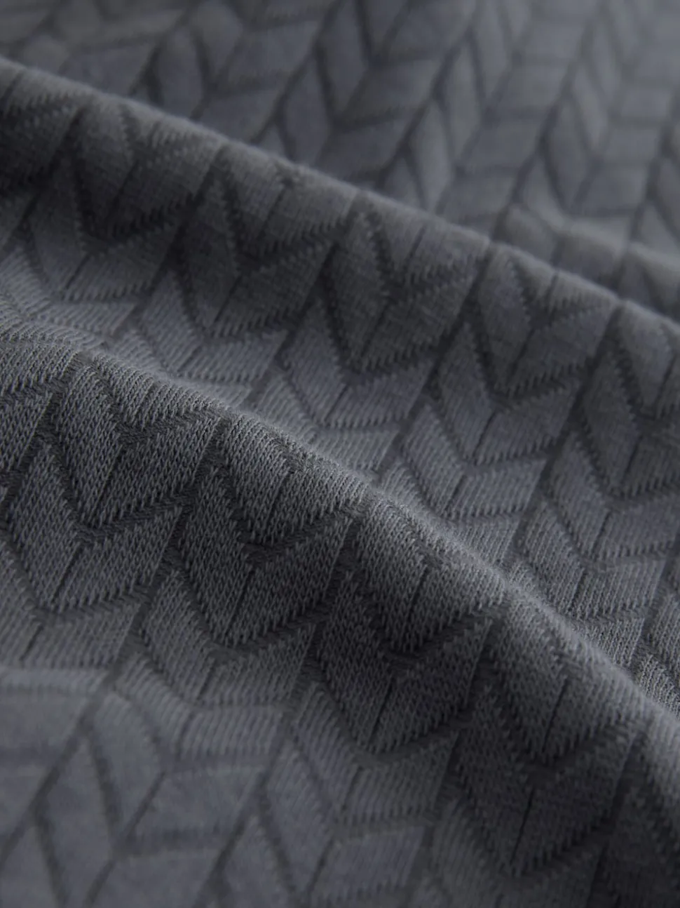 Gris d'ardoise - Slim Fit (Slim Fit) - Polo habillé en jacquard