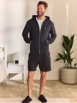 Gris d'ardoise - Sweat à capuche zippé léger